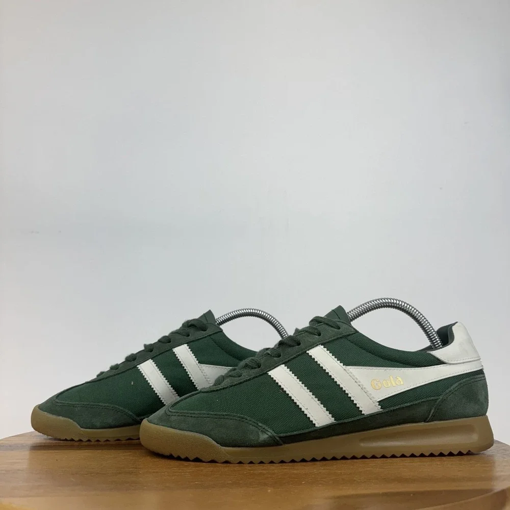 Mens Gola Tornado Evergreen Off‎ White Canvas Low Casual Sneakers Size 9 M GUC
